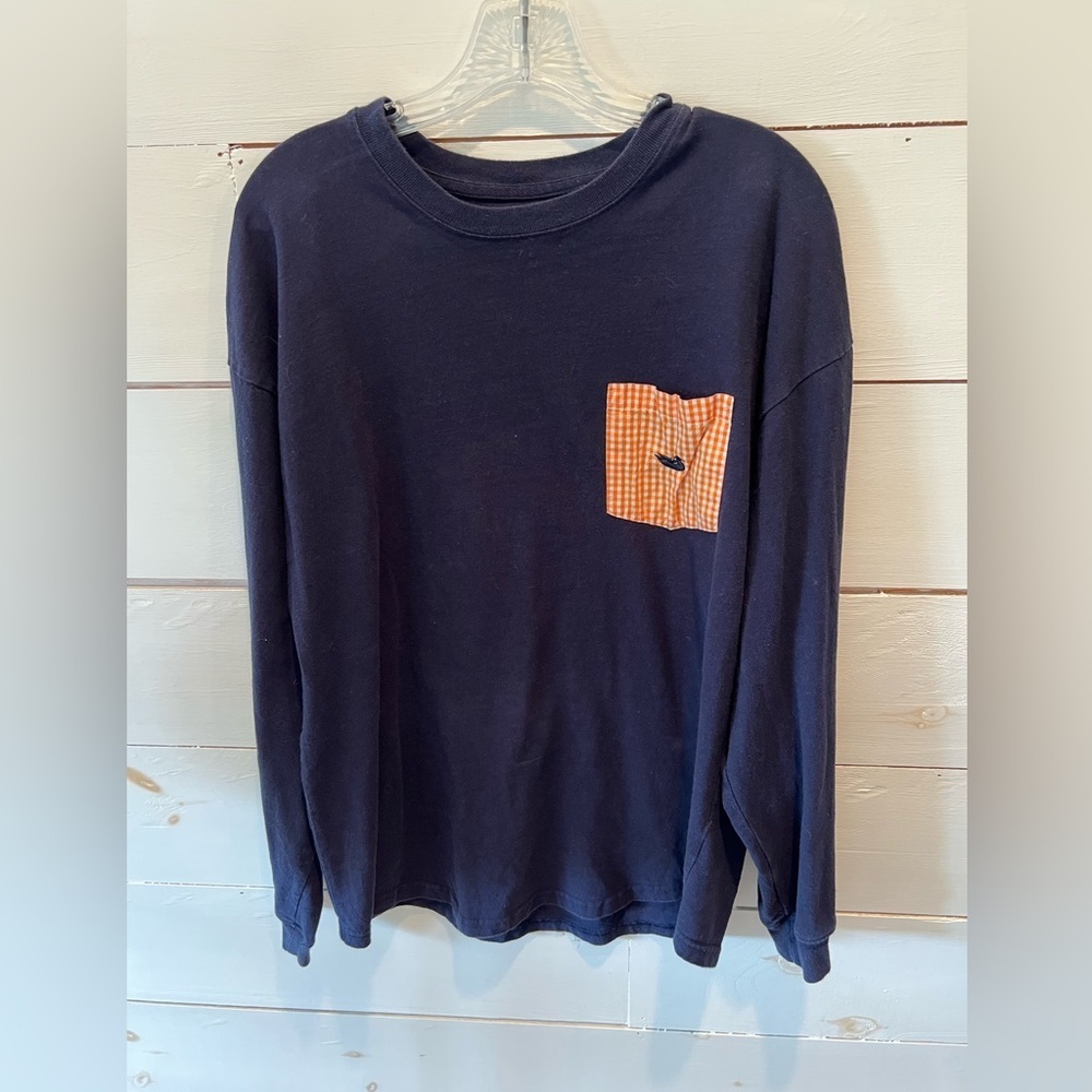 Southern Marsh men’s Navy longsleeved pullover w/pocket Auburn University, EUC